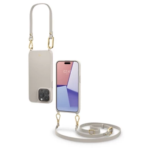 Чехол-накладка (кожаный) Apple iPhone 15 Pro Max Spigen Cyrill Classic Charm with MagSafe Cream (ACS06637)