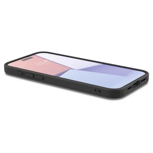 Чехол-накладка (кожаный) Apple iPhone 15 Pro Max Spigen Cyrill Kaju with MagSafe Black (ACS06632)