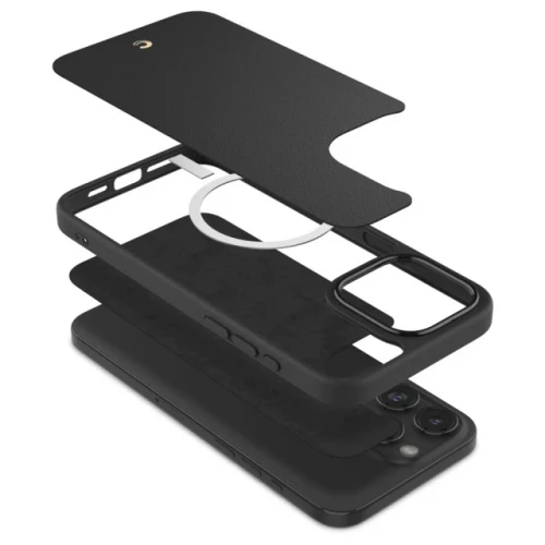 Чехол-накладка (кожаный) Apple iPhone 15 Pro Max Spigen Cyrill Kaju with MagSafe Black (ACS06632)