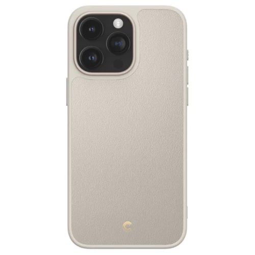 Чехол-накладка (кожаный) Apple iPhone 15 Pro Max Spigen Cyrill Kaju with MagSafe Cream (ACS06633)