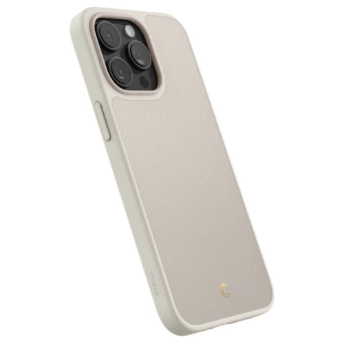 Чехол-накладка (кожаный) Apple iPhone 15 Pro Max Spigen Cyrill Kaju with MagSafe Cream (ACS06633)