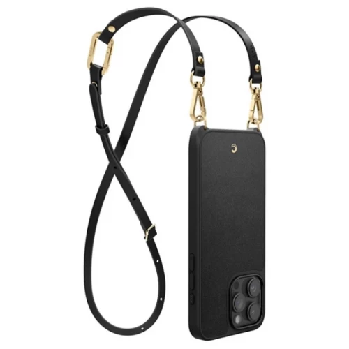 Чехол-накладка (кожаный) Apple iPhone 15 Pro Max Spigen Cyrill Classic Charm with MagSafe Black (ACS06636)