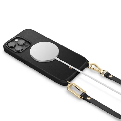 Чехол-накладка (кожаный) Apple iPhone 15 Pro Max Spigen Cyrill Classic Charm with MagSafe Black (ACS06636)