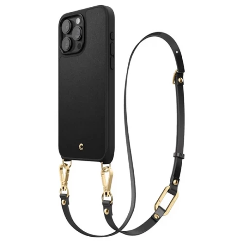 Чехол-накладка (кожаный) Apple iPhone 15 Pro Max Spigen Cyrill Classic Charm with MagSafe Black (ACS06636)