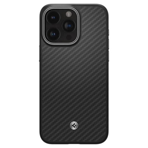 Чехол-накладка (карбоновый) Apple iPhone 15 Pro Max Spigen Enzo Aramid with MagSafe Matte Black (ACS07044)
