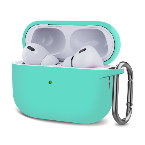 Чехол-накладка (силиконовый) Apple AirPods Pro 2 Silicone Case with Carabine Mint Green