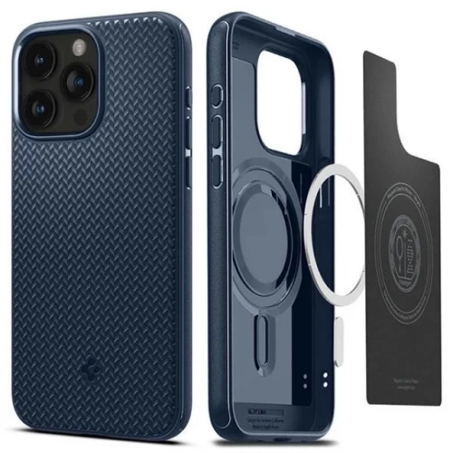 Чехол-накладка (силиконовый) Apple iPhone 15 Pro Spigen Mar Armor with MagSafe Navy Blue (ACS06737)
