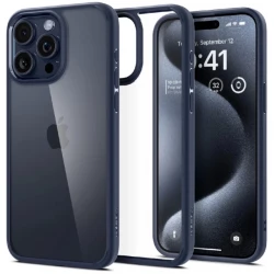 Чохол-накладка (силіконовий) Apple iPhone 15 Pro Spigen Ultra Hybrid Navy Blue (ACS06711)