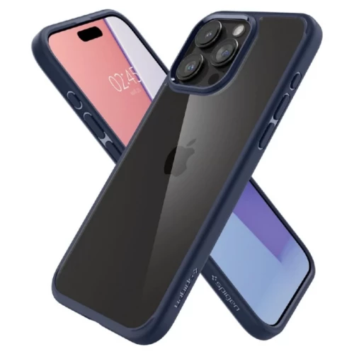 Чехол-накладка (силиконовый) Apple iPhone 15 Pro Spigen Ultra Hybrid Navy Blue (ACS06711)