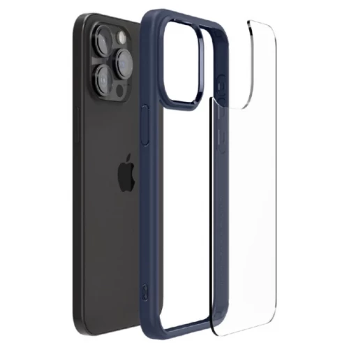 Чехол-накладка (силиконовый) Apple iPhone 15 Pro Spigen Ultra Hybrid Navy Blue (ACS06711)