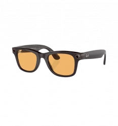 Ray-Ban Смарт-окуляри Meta Wayfarer Shiny Rebel Black Frame Amber Lenses (RW4006 675385 50-22)