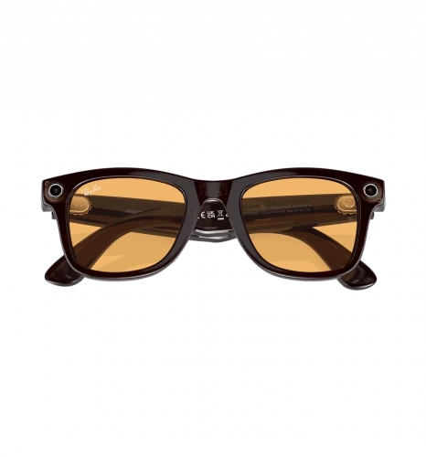 Ray-Ban Смарт-окуляри Meta Wayfarer Shiny Rebel Black Frame Amber Lenses (RW4006 675385 50-22)