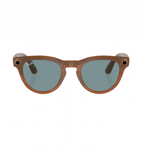 Ray-Ban Смарт-окуляри Meta Headliner Shiny Caramel Transparent Frame/Teal Blue Lenses (RW4009 670680 50-23)