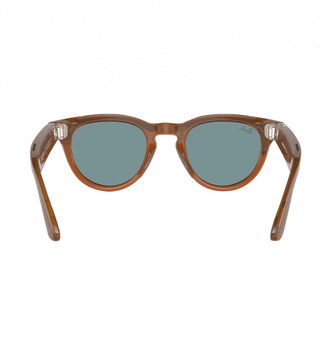Ray-Ban Смарт-окуляри Meta Headliner Shiny Caramel Transparent Frame/Teal Blue Lenses (RW4009 670680 50-23)