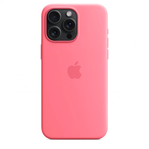 Чехол-накладка (силиконовый) для iPhone 15 Pro Max Silicone Case High Copy with MagSafe Pink