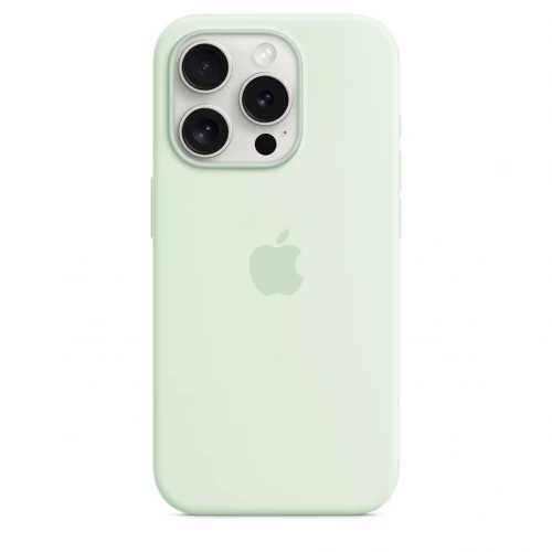 Чехол-накладка (силиконовый) для iPhone 15 Pro Silicone Case High Copy with MagSafe Soft Mint