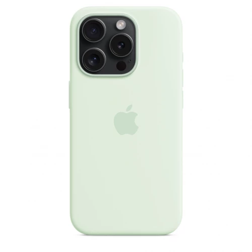 Чехол-накладка (силиконовый) для iPhone 15 Pro Silicone Case High Copy with MagSafe Soft Mint