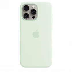 Чохол-накладка (силіконовий) для iPhone 15 Pro Max Silicone Case High Copy with MagSafe Soft Mint