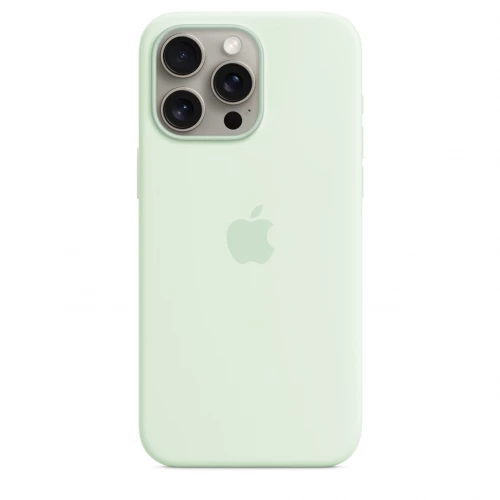 Чехол-накладка (силиконовый) для iPhone 15 Pro Max Silicone Case High Copy with MagSafe Soft Mint