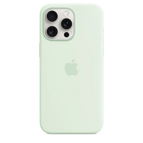 Чехол-накладка (силиконовый) для iPhone 15 Pro Max Silicone Case High Copy with MagSafe Soft Mint