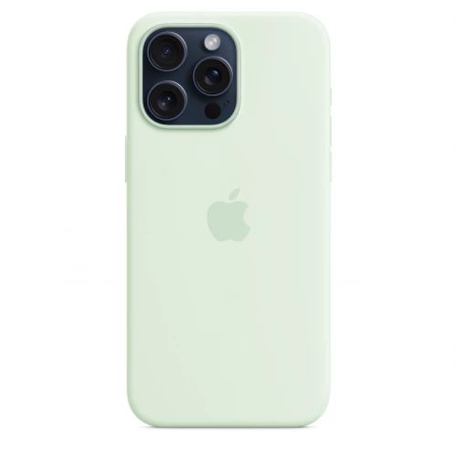 Чехол-накладка (силиконовый) для iPhone 15 Pro Max Silicone Case High Copy with MagSafe Soft Mint