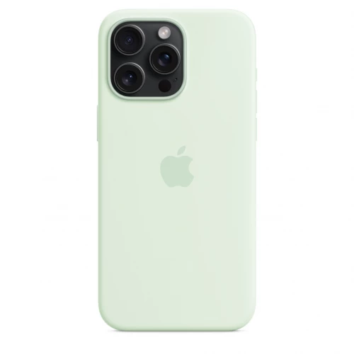 Чехол-накладка (силиконовый) для iPhone 15 Pro Max Silicone Case High Copy with MagSafe Soft Mint