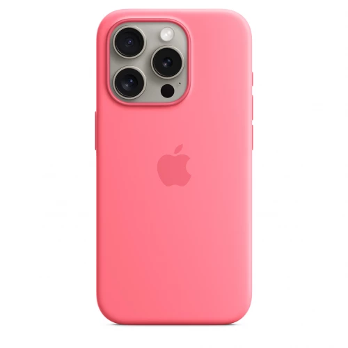 Чехол-накладка (силиконовый) для iPhone 15 Pro Silicone Case High Copy with MagSafe Pink