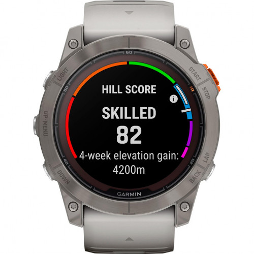 Garmin Fenix 7X Pro Sapphire Solar Titanium w. Fog Gray/Ember O. Band (010-02778-14/15/64)