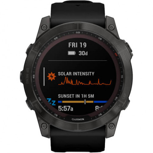 Garmin Fenix 7X Sapphire Solar Carbon Gray DLC Titanium with Black Band (010-02541-10/11/34)