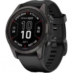 Garmin Fenix 7S Pro Sapphire Solar Carbon G. DLC Tit. with Black Band (010-02776-10/11/54)