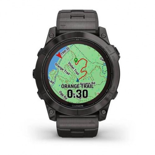 Garmin Fenix 7X Pro Sapphire Solar Carbon G. DLC Tit. with Vented Tit. Bracelet (010-02778-30)
