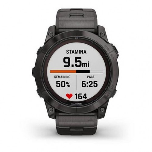 Garmin Fenix 7X Pro Sapphire Solar Carbon G. DLC Tit. with Vented Tit. Bracelet (010-02778-30)