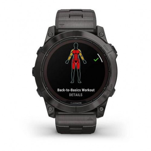 Garmin Fenix 7X Pro Sapphire Solar Carbon G. DLC Tit. with Vented Tit. Bracelet (010-02778-30)