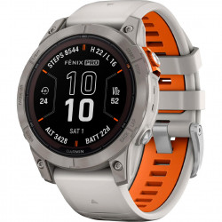 Garmin Fenix 7 Pro Sapphire Solar Titanium w. Fog Gray/Ember O. Band (010-02777-20/21)