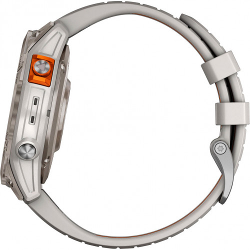 Garmin Fenix 7 Pro Sapphire Solar Titanium w. Fog Gray/Ember O. Band (010-02777-20/21)