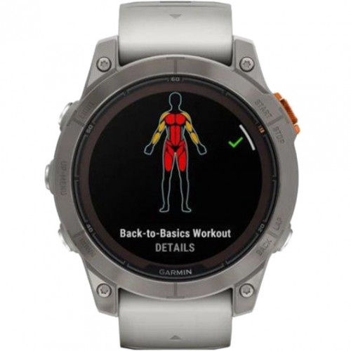 Garmin Fenix 7 Pro Sapphire Solar Titanium w. Fog Gray/Ember O. Band (010-02777-20/21)