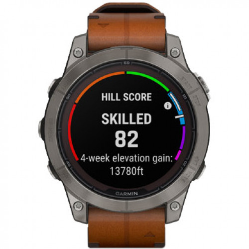 Garmin Fenix 7 Pro Sapphire Solar Titanium with Chestnut L. Band (010-02777-30)