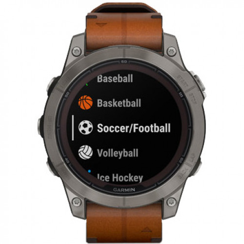 Garmin Fenix 7 Pro Sapphire Solar Titanium with Chestnut L. Band (010-02777-30)