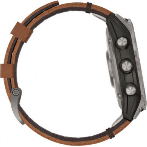 Garmin Fenix 7 Pro Sapphire Solar Titanium with Chestnut L. Band (010-02777-30)