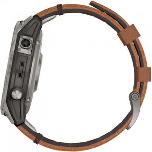 Garmin Fenix 7 Pro Sapphire Solar Titanium with Chestnut L. Band (010-02777-30)