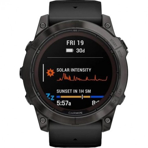 Garmin Fenix 7X Pro Sapphire Solar Carbon G. DLC Tit. with Black Band (010-02778-10/11/54)
