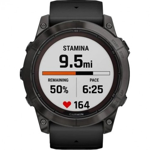 Garmin Fenix 7X Pro Sapphire Solar Carbon G. DLC Tit. with Black Band (010-02778-10/11/54)