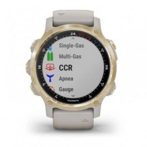Garmin Descent Mk2S Light Gold with Light Sand Silicone Band (010-02403-01)
