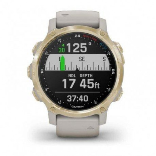 Garmin Descent Mk2S Light Gold with Light Sand Silicone Band (010-02403-01)