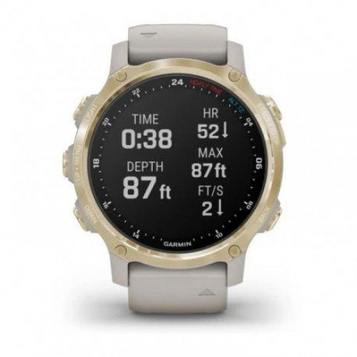 Garmin Descent Mk2S Light Gold with Light Sand Silicone Band (010-02403-01)