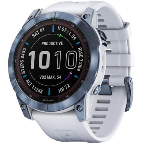 Garmin Fenix 7X Sapphire Solar M. Blue DLC Titanium w. Whitestone Band (010-02541-14/15)