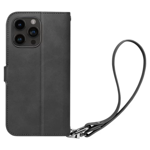 Чохол-книжка (шкіряний) Apple iPhone 15 Pro Spigen Wallet S Pro Black (ACS06740)