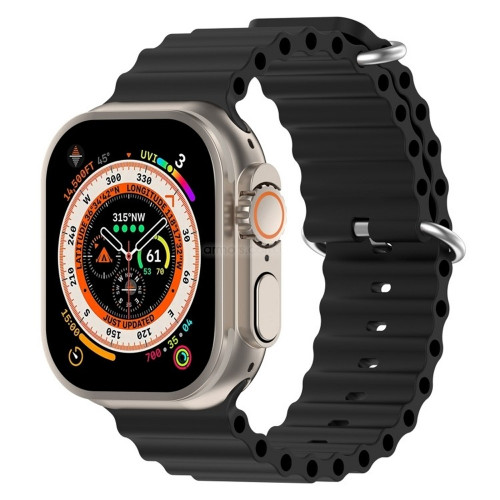 Ремінець Apple Watch 42/44/45/49mm ArmorStandart Ocean Band Black (ARM74244)