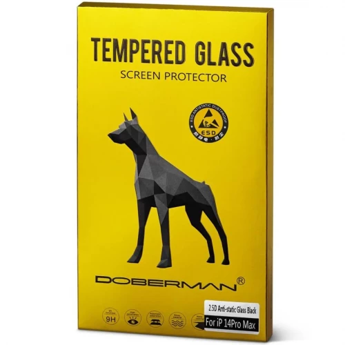 Защитное стекло Apple iPhone 14 Pro Doberman 2.5D Anti-static Glass Black