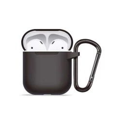 Чохол-накладка (силіконовий) Apple AirPods Blueo Liquid Silicone Series Black
